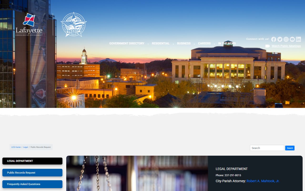 Lafayette city police public records portal
