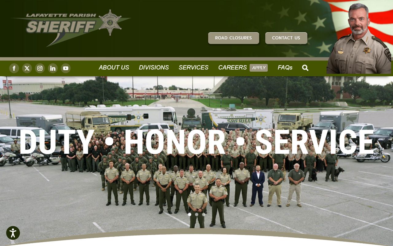 Lafayette Parish Sheriff's Office homepage