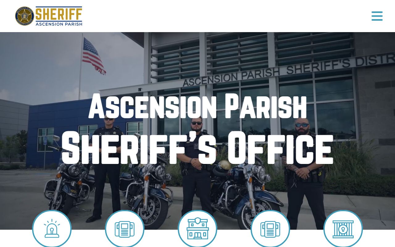 Ascension Parish police records Sheriff's Office homepage