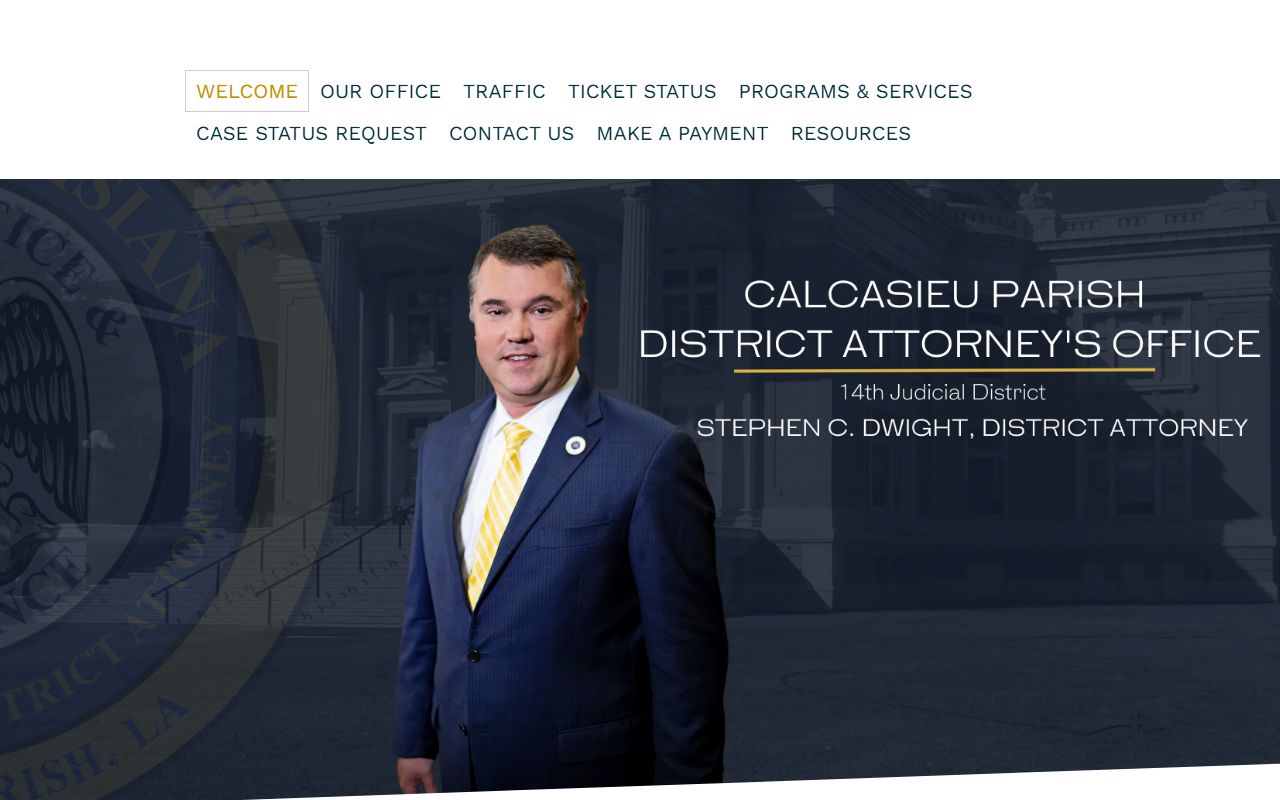 Calcasieu Parish Sheriff and District Attorney police records page